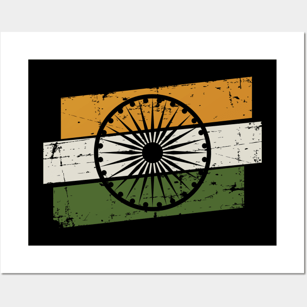 Vintage Indian Flag Wall Art by Krishnansh W.